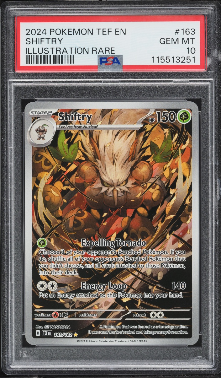 2023 Pokemon Scarlet & Violet Temporal Forces IR Shiftry #163 PSA 10 GEM MINT