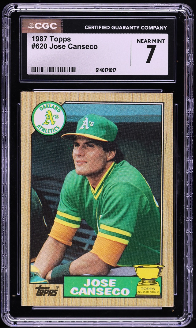 1987 Topps Jose Canseco ROOKIE #620 CGC 7 NRMT
