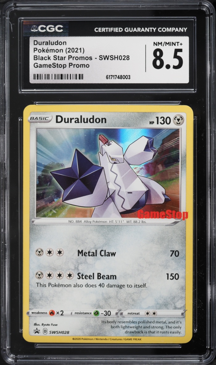 2021 Pokemon Sword & Shield GameStop Promo Duraludon #SWSH028 CGC 8.5 NM-MT+