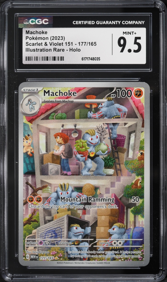 2023 Pokemon Scarlet & Violet 151 IR Machoke #177 CGC 9.5 MINT+