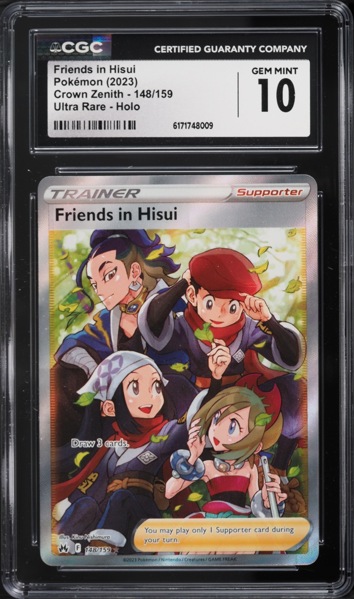 2023 Pokemon Sword & Shield Crown Zenith Full Art Friends In Hisui #148 CGC 10 GEM MINT
