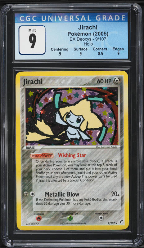 2005 Pokemon EX Deoxys Holo Jirachi #9 PSA 8.5 NM-MT+ on Fanatics