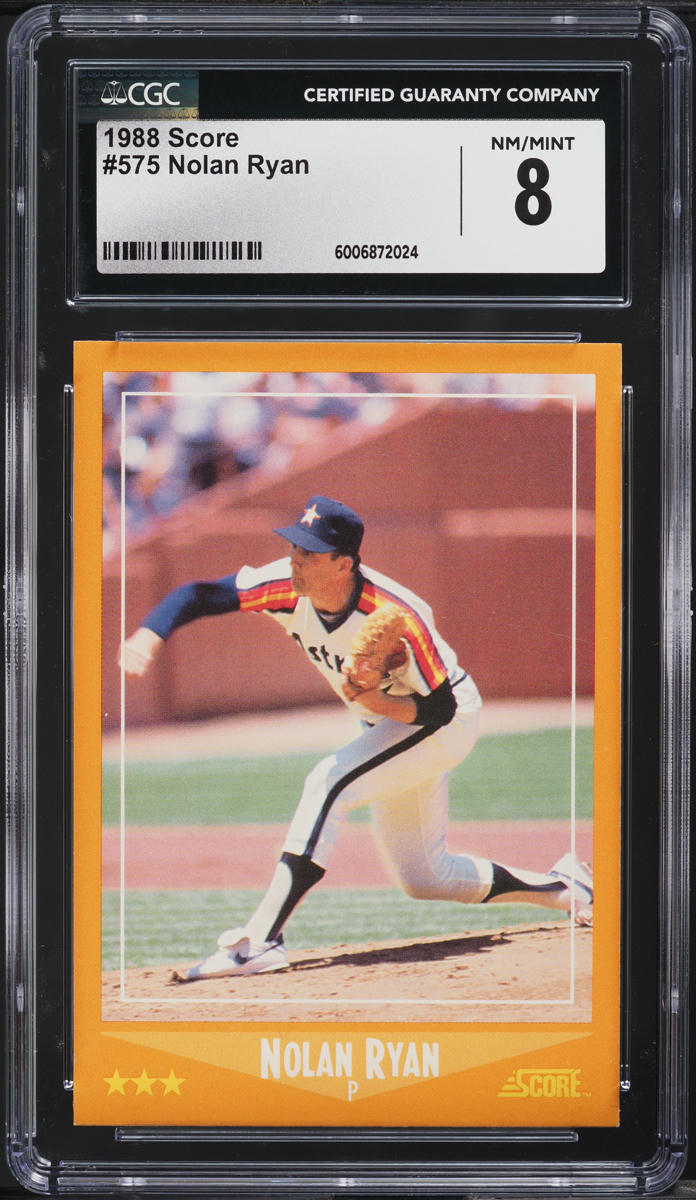 1988 Score Nolan Ryan #575 CGC 8 NM-MT