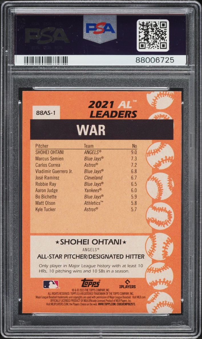 2023 Topps '88 All Star Shohei Ohtani #88AS-1 PSA 9 MINT