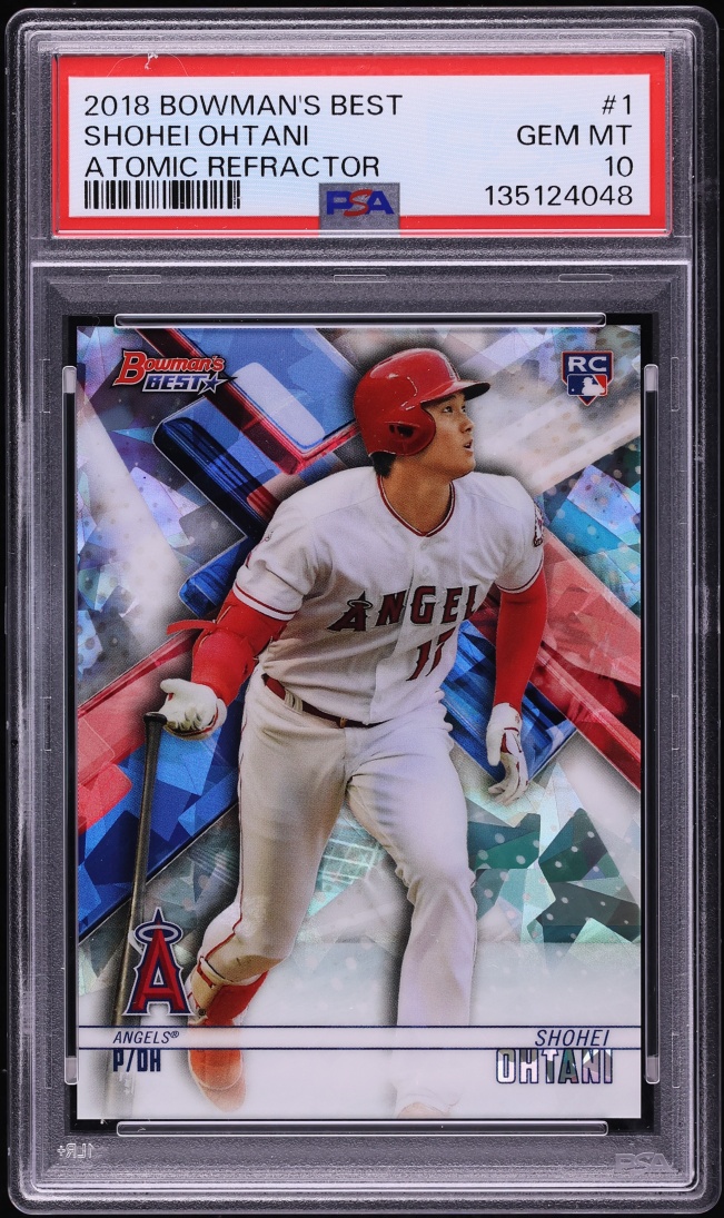 2018 Bowman's Best Atomic Refractor Shohei Ohtani ROOKIE #1 PSA 10 GEM MINT