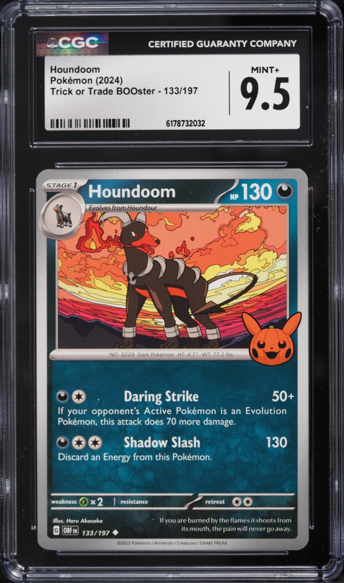 2024 Pokemon Scarlet & Violet Trick Or Trade Houndoom #133 CGC 9.5 MINT+