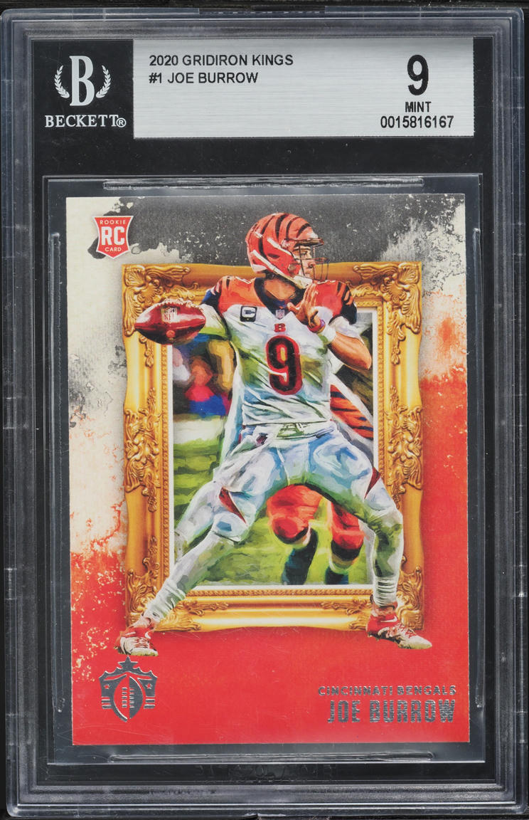 2020 Panini Chronicles Gridiron Kings Joe Burrow ROOKIE #GK-1 BGS 9 MINT