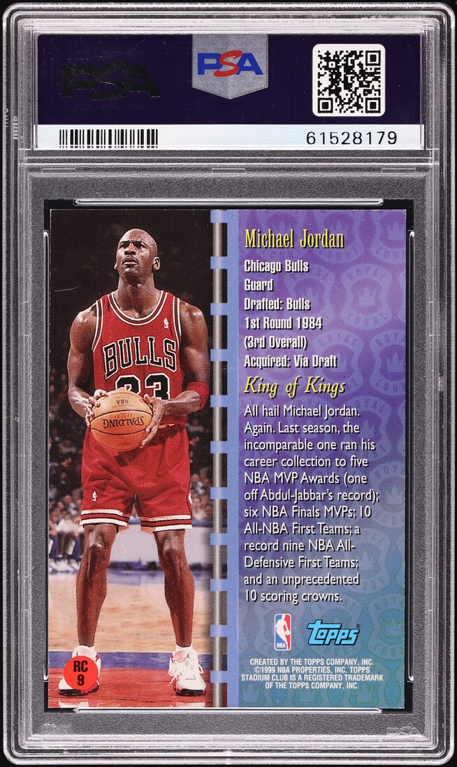 1998 Stadium Club Royal Court Michael Jordan #RC9 PSA 10 GEM MINT
