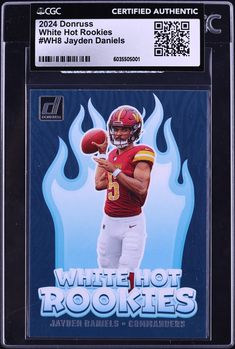 2024 Donruss White Hot Jayden Daniels ROOKIE #WH8 CGC AUTH