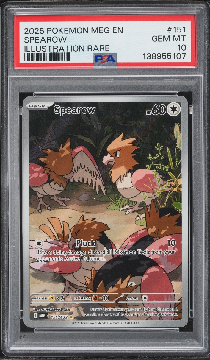 2025 Pokemon Mega Evolution IR Spearow #151 PSA 10 GEM MINT