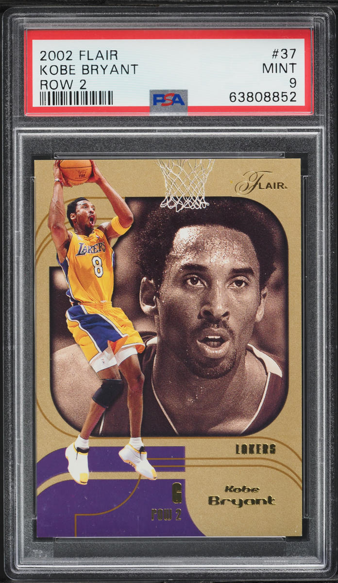 2002 Flair Row 2 Gold Kobe Bryant /25 #37 PSA 9 MINT