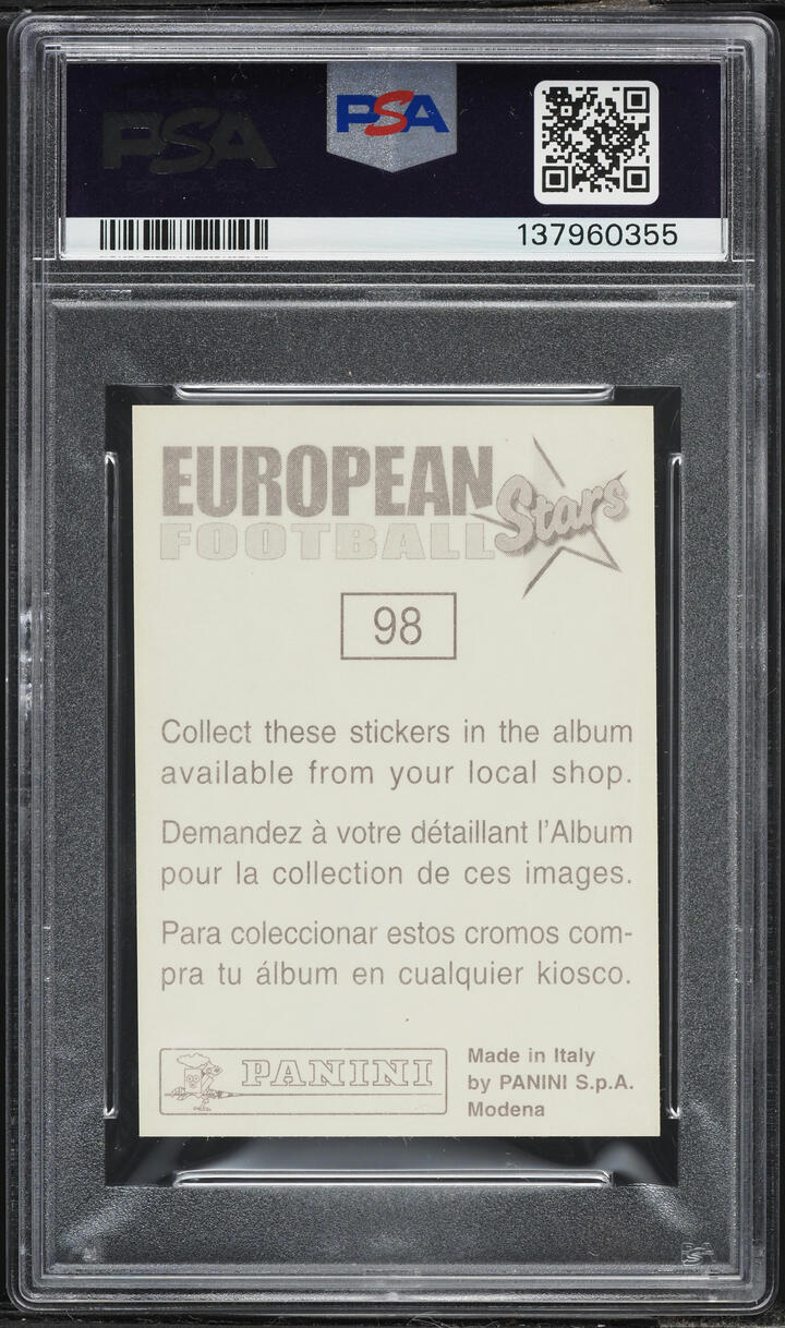 1997 Panini European Soccer Stars Alessandro Del Piero #98 PSA 6 EXMT
