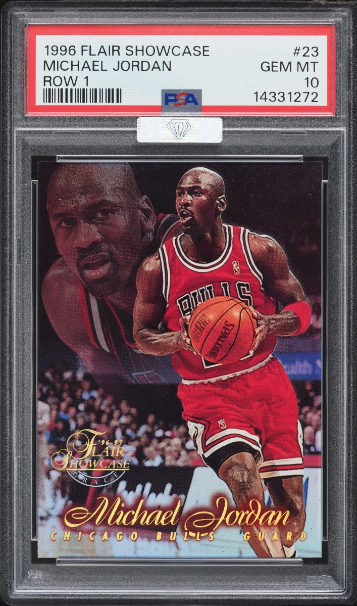 1996 Flair Showcase Row 1 Michael Jordan #23 MBA PSA 10 GEM MINT