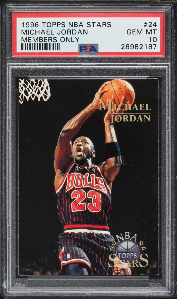 1996 Topps NBA Stars Members Only Michael Jordan #24 PSA 10 GEM MINT