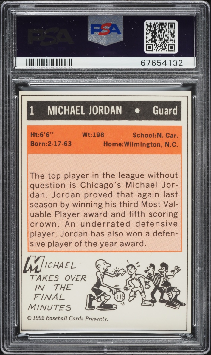1992 Baseball Cards Present Basketball Price Guide Michael Jordan #1 PSA 9 MINT