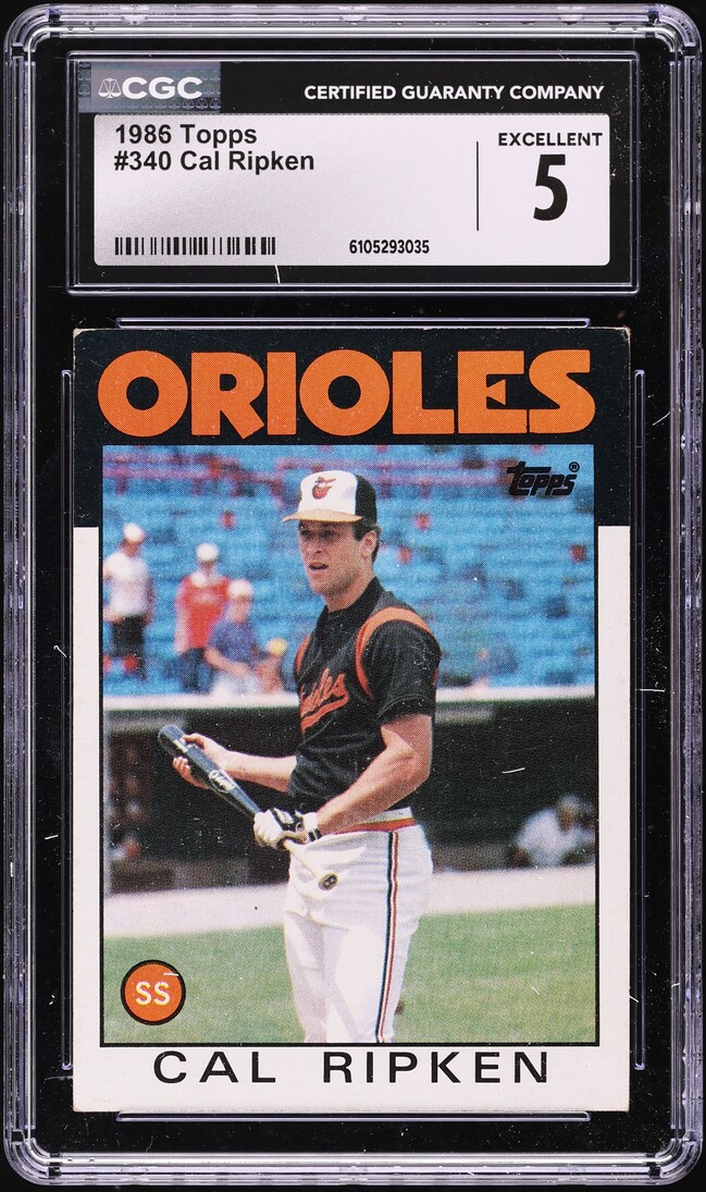1986 Topps Cal Ripken #340 CGC 5 EX