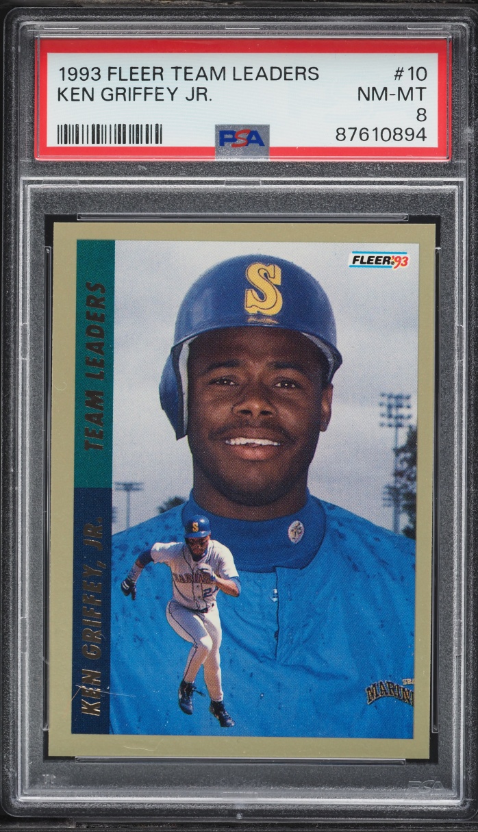 1993 Fleer Team Leaders Ken Griffey Jr. #10 PSA 8 NM-MT