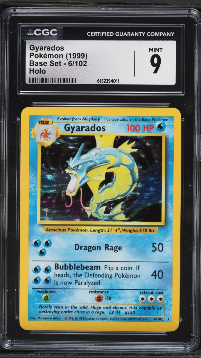 1999 Pokemon Base Set Holo Gyarados #6 CGC 9 MINT