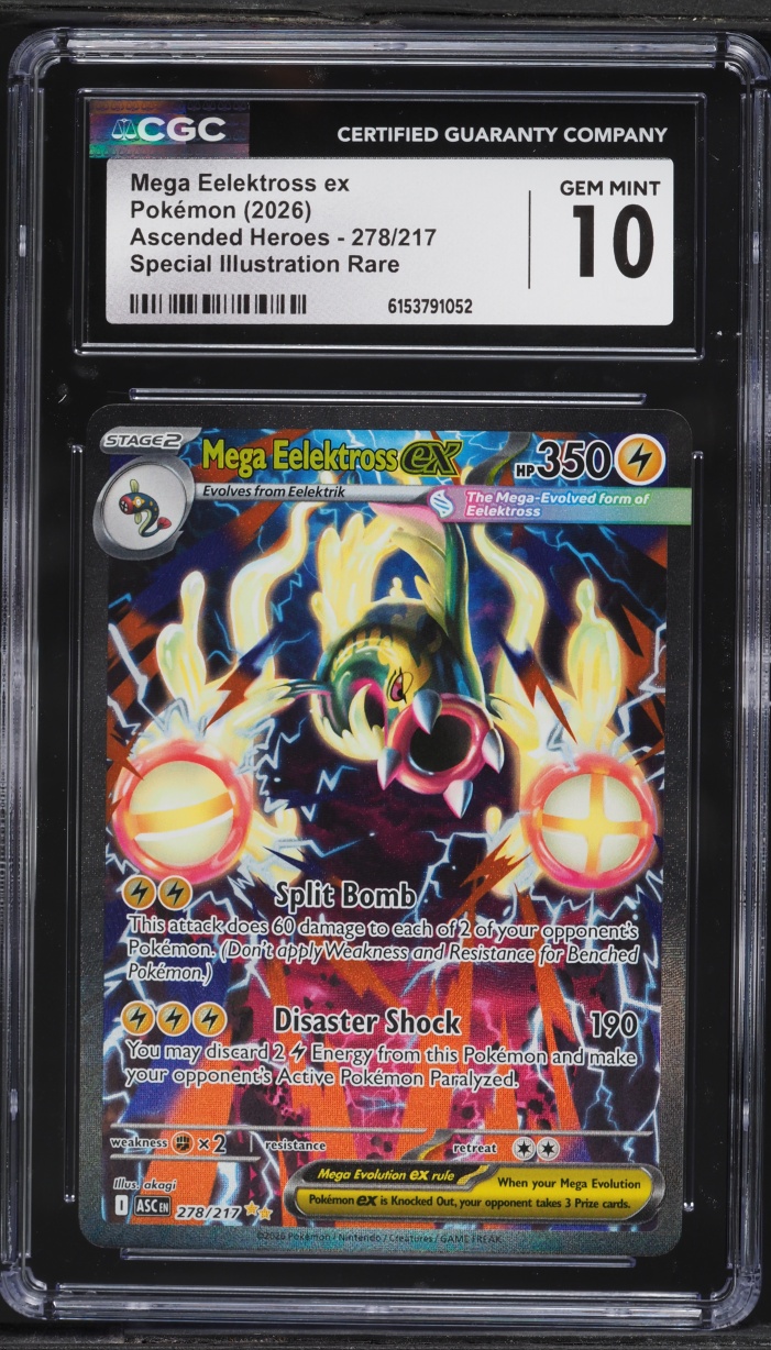 2026 Pokemon Mega Evolution Ascended Heroes SIR Mega Eelektross ex #278 CGC 10 GEM MINT