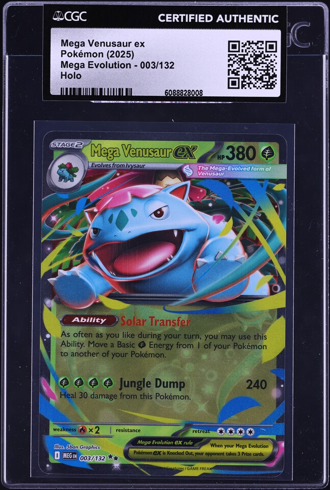 2025 Pokemon Japanese Mega Brave Holo Mega Venusaur ex #3 CGC 10