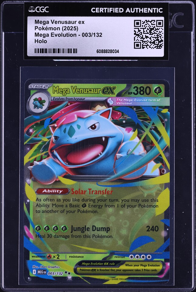 2025 Pokemon Japanese Mega Brave Holo Mega Venusaur ex #3 CGC 10