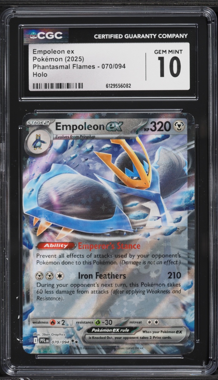 2025 Pokemon Mega Evolution Phantasmal Flames Holo Empoleon ex #70 CGC 10 GEM MINT