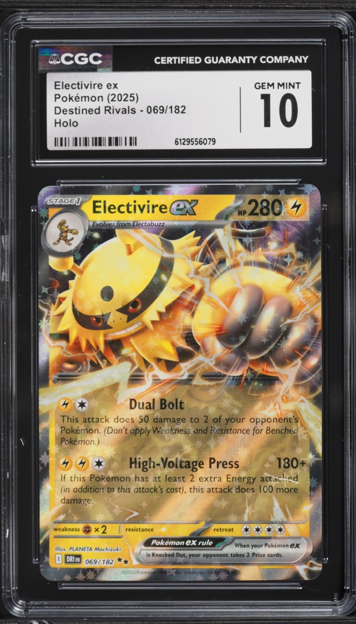 2025 Pokemon Scarlet & Violet Destined Rivals Holo Electivire ex #69 CGC 10 GEM MINT
