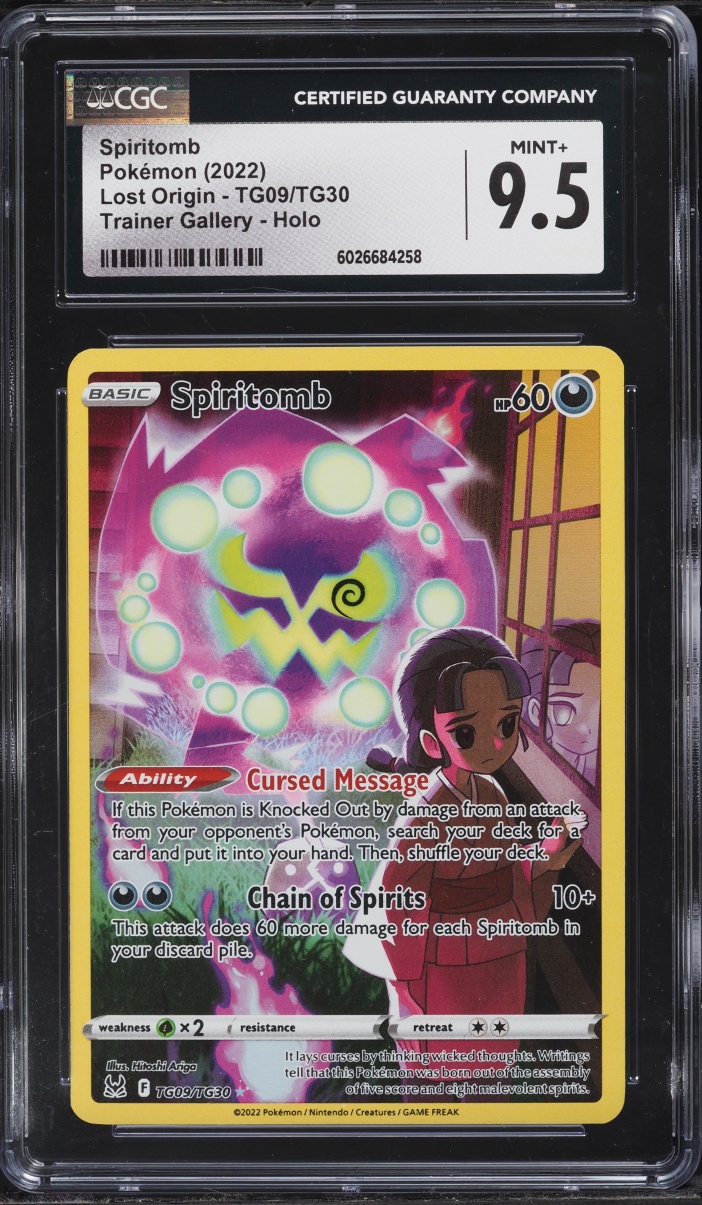 2022 Pokemon Sword & Shield Lost Origin CHR Spiritomb #TG09 CGC 9.5 MINT+