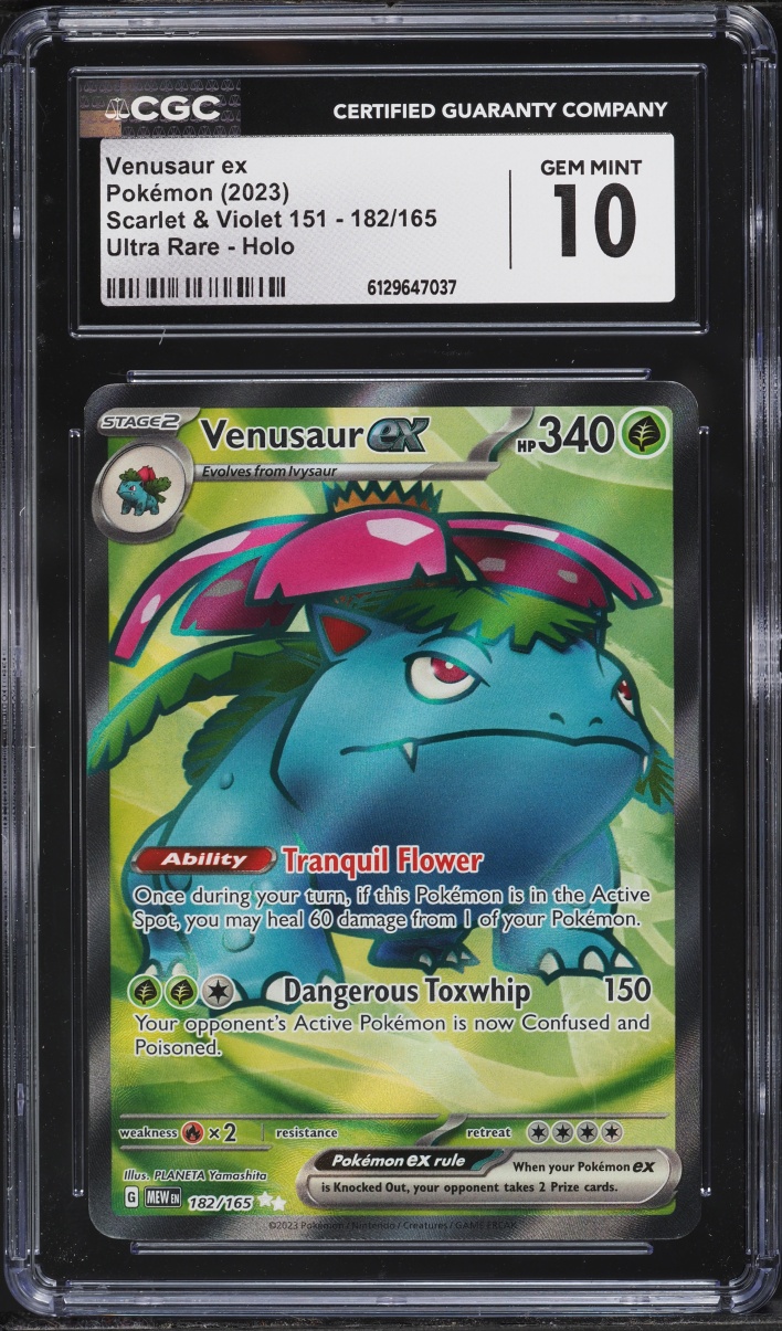 2023 Pokemon Scarlet & Violet 151 Full Art Venusaur ex #182 CGC 10 GEM MINT
