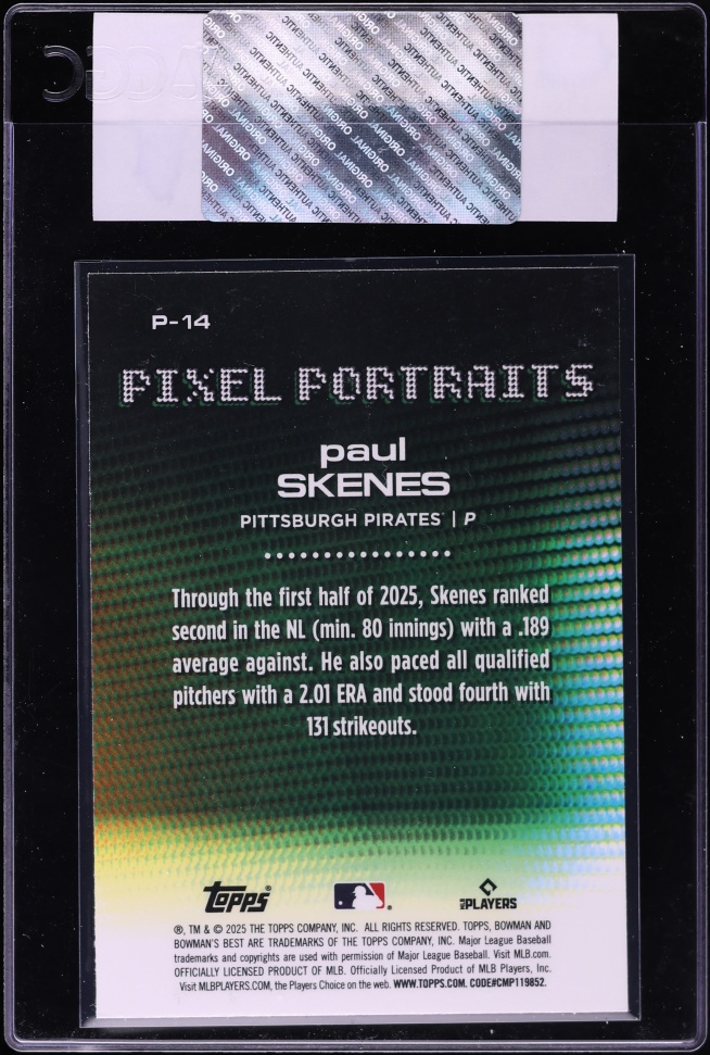 2025 Bowman's Best Pixel Portraits Paul Skenes #P-14 CGC AUTH