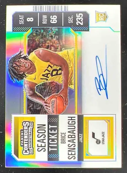 2022 Panini Contenders Premium Jeremy Sochan ROOKIE AUTO #123 PSA