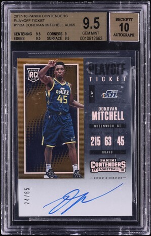2017 Panini Prizm Donovan Mitchell ROOKIE #117 PSA 10 GEM MINT on