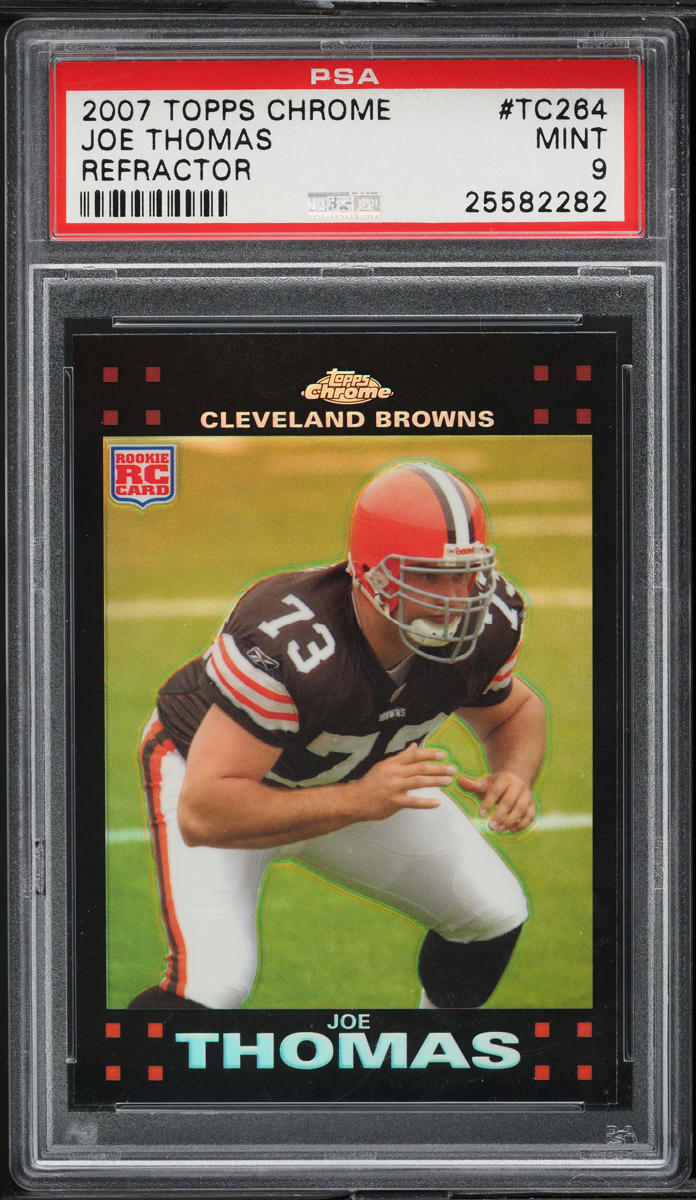 2007 Topps Chrome Refractor Joe Thomas ROOKIE #TC264 PSA 9 MINT