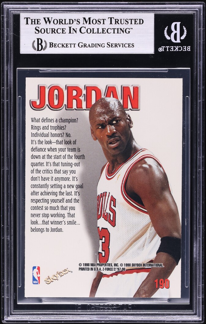 1997 Skybox Z-Force Michael Jordan #190 BGS 8.5 NM-MT+
