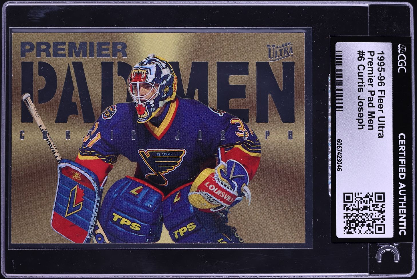 1995 Ultra Premier Pad Men Curtis Joseph #6 CGC AUTH on Fanatics Collect