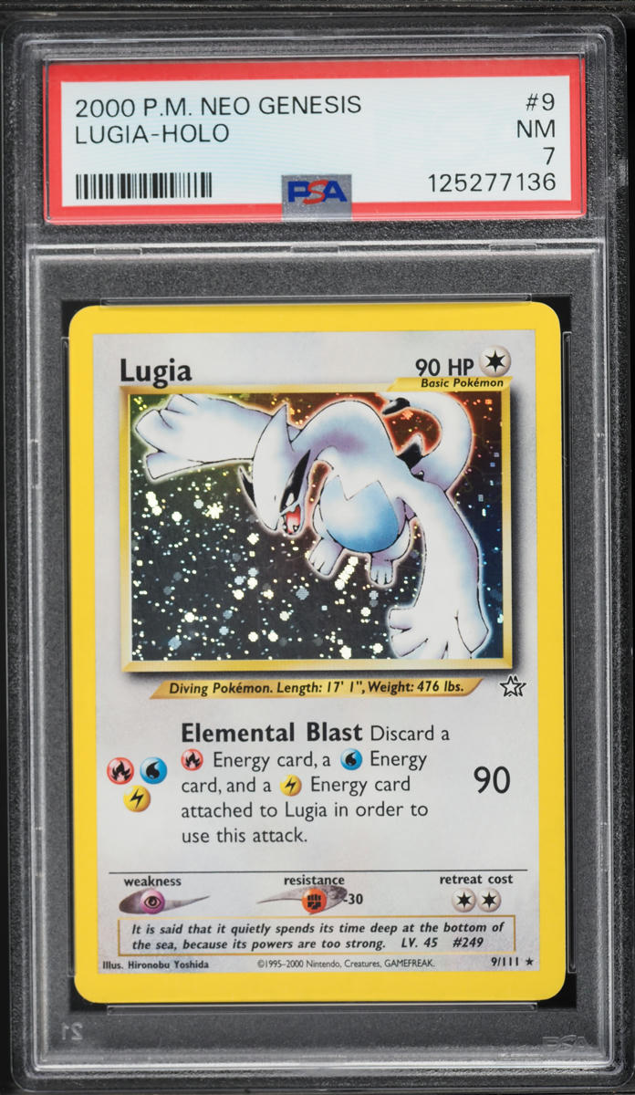 2000 Pokemon Neo Genesis Holo Lugia #9 PSA 7 NRMT