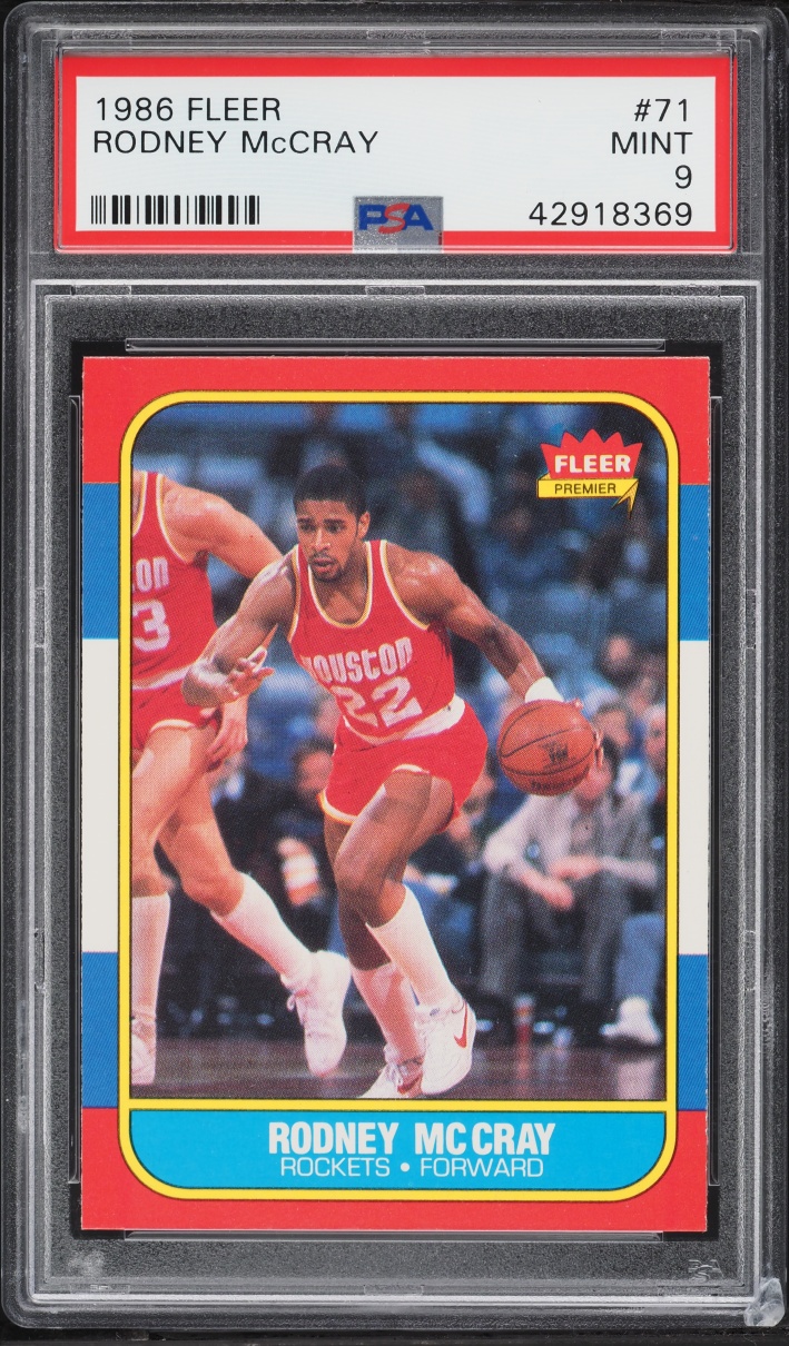 1986 Fleer Basketball Rodney Mccray #71 PSA 9 MINT