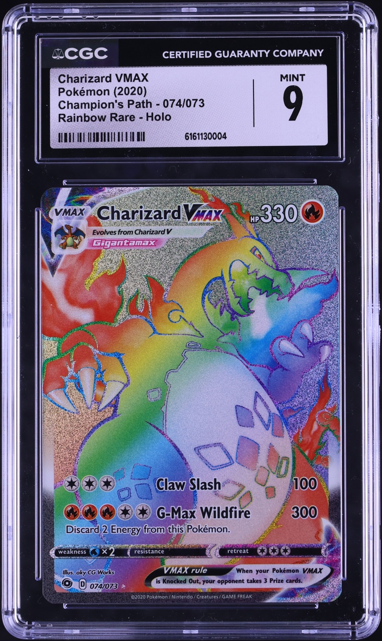 2020 Pokemon Sword & Shield Champion's Path Hyper Rare Charizard VMAX #74 CGC 9 MINT
