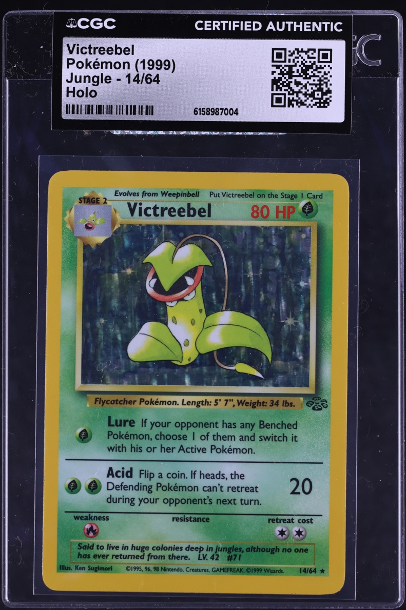 1999 Pokemon Jungle Holo Victreebel #14 CGC AUTH