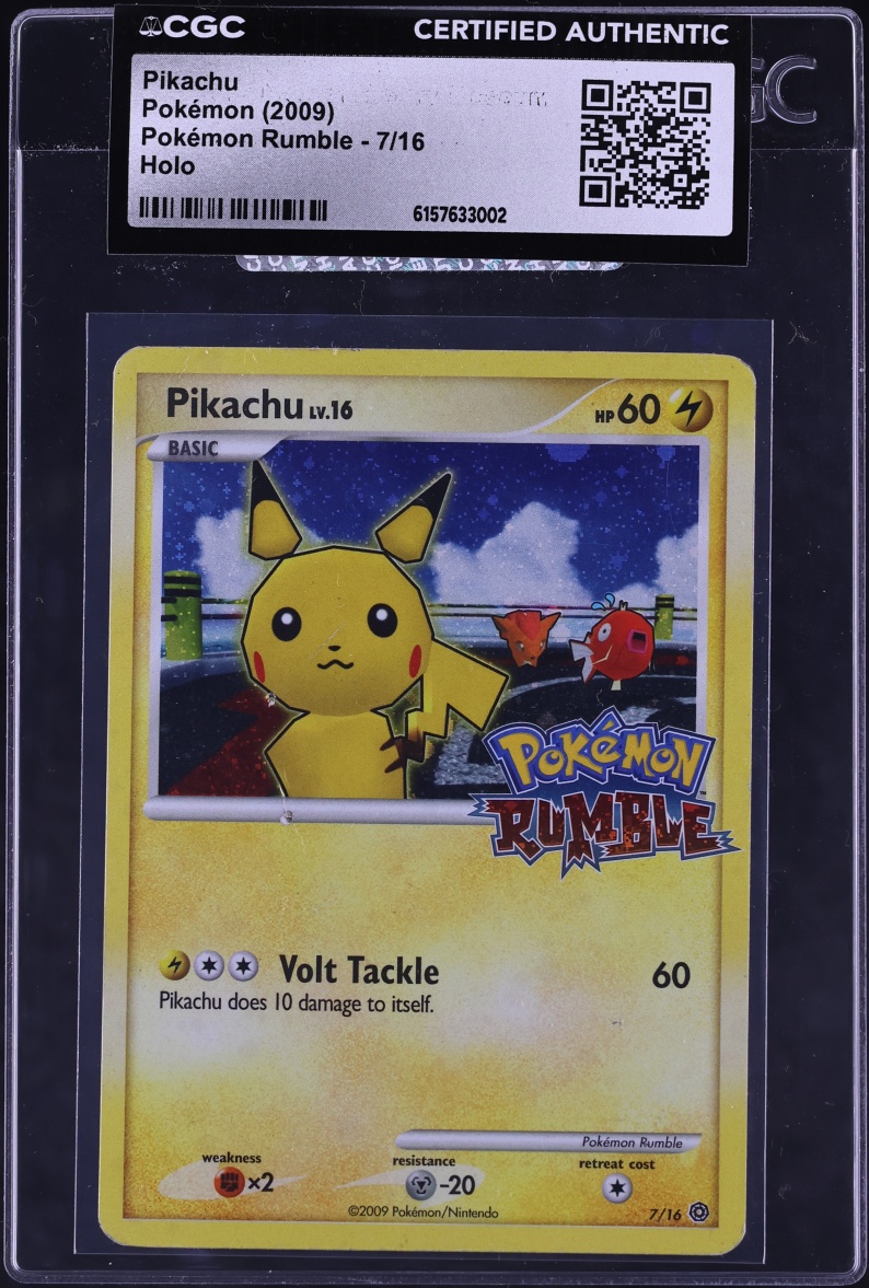 2009 Pokemon Platinum Rumble Holo Pikachu #7 CGC AUTH
