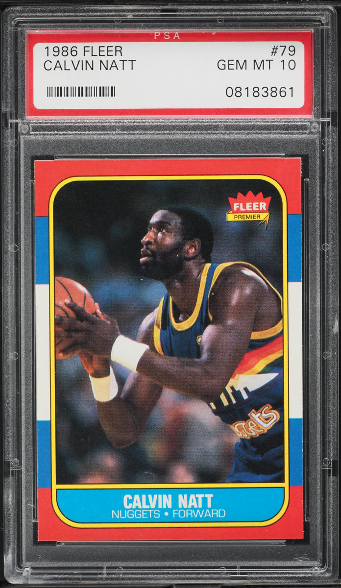 1986 Fleer Basketball Calvin Natt #79 PSA 10 GEM MINT