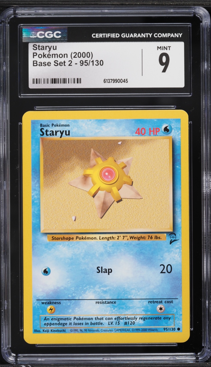 2000 Pokemon Base Set 2 Staryu #95 CGC 9 MINT