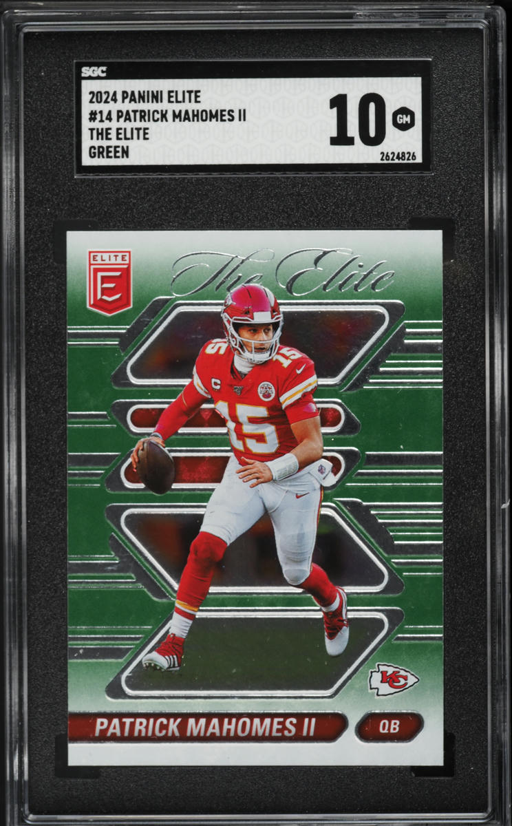 2024 Donruss Elite Green Patrick Mahomes II #14 SGC 10 GEM MINT