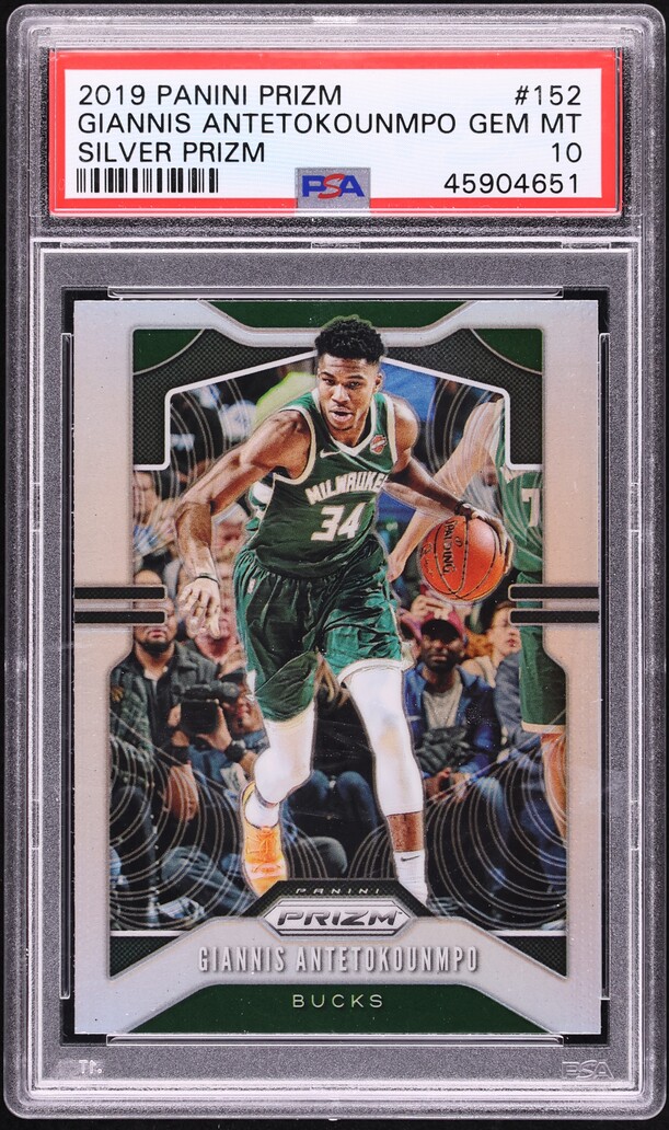 2019 Panini Prizm Silver Giannis Antetokounmpo #152 PSA 10 GEM MINT