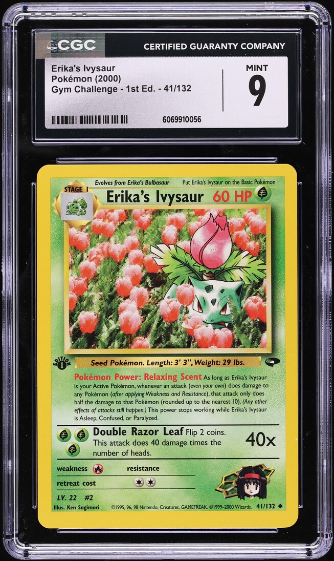2000 Pokemon Gym Challenge 1st Edition Erika's Ivysaur #41 CGC 9 MINT