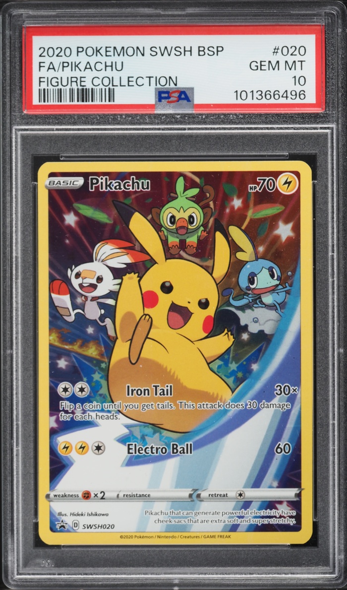 2020 Pokemon Sword & Shield Promo Figure Collection Full Art Pikachu #20 PSA 10 GEM MINT