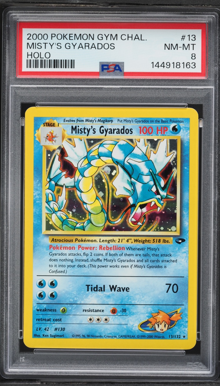 2000 Pokemon Gym Challenge Holo Misty's Gyarados #13 PSA 8 NM-MT