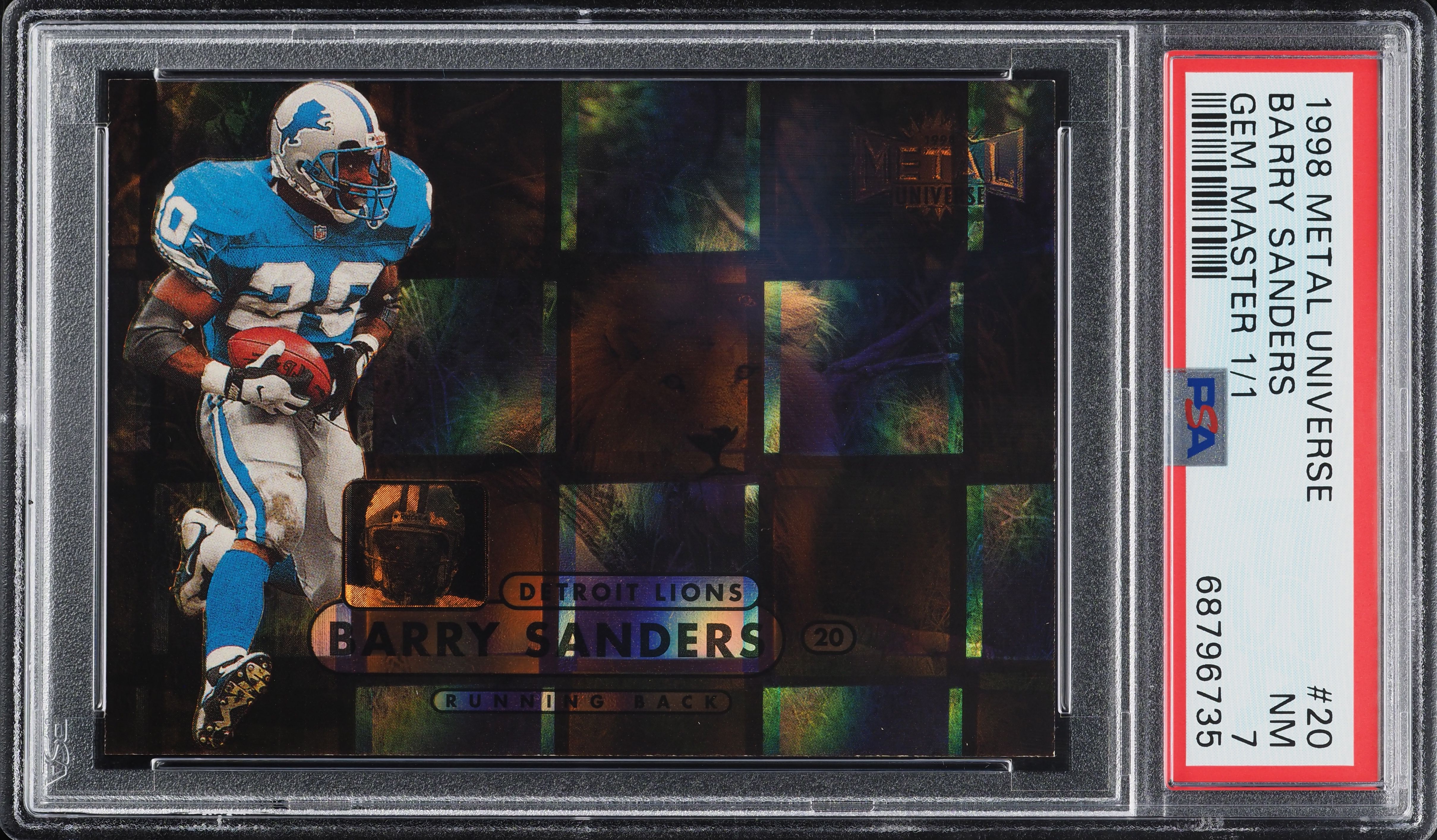 1998 Metal Universe Precious Metal Gems Gem Master Barry Sanders 1