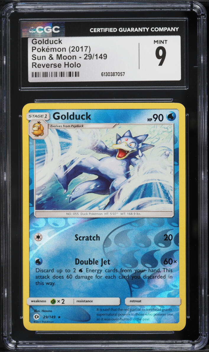 2017 Pokemon Sun & Moon Reverse Holo Golduck #29 CGC 9 MINT