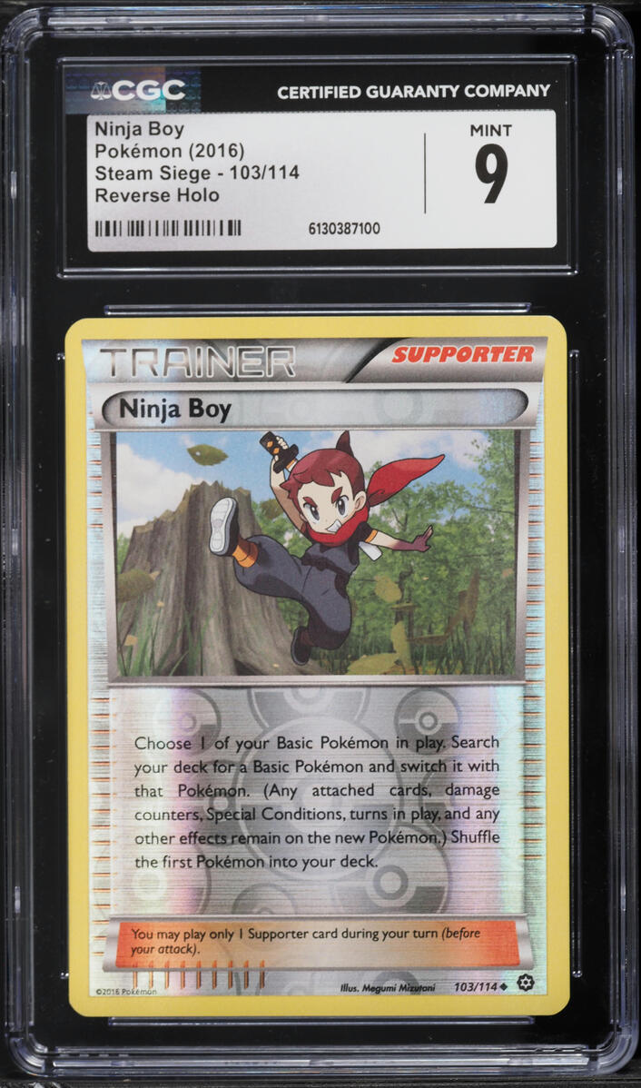 2016 Pokemon XY Steam Siege Reverse Holo Ninja Boy #103 CGC 9 MINT